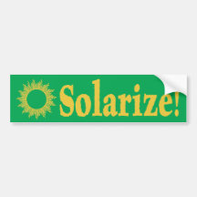 Solarise! Solar Energy Bumper Sticker