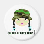Soldier of Gods Army christian gift Fridge Magnets