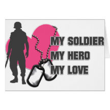 Soldier Pink Heart Card