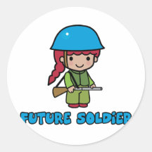 Soldier Round Sticker