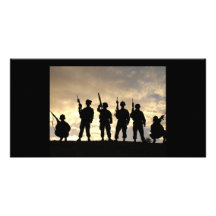 Soldier Silhouettes Photo Card Template