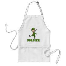 Soldier Stick Figure Aprons