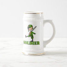 Soldier Stick Figure Coffee Mugs