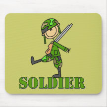 Soldier Stick Figure Mousemats