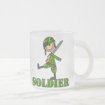 Soldier Stick Figure Mugs