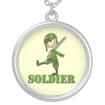 Soldier Stick Figure Pendants