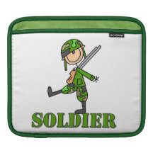 Soldier Stick Figure Sleeve For iPads