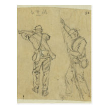 Soldiers Firing Postcards