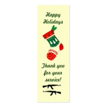 Soldiers Holiday Bookmark Business Card Template
