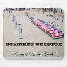 SOLDIERS TRIBUTE, Santa Monica Beach mouse pad