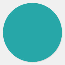 Solid Turquoise 009999 Colour Background Stickers