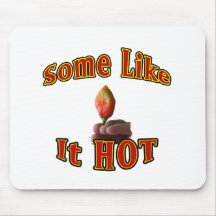 Some Like It Hot Hand Holding Hot Habanero Pepper Mouse Pads