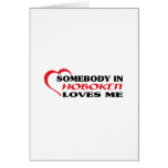 Somebody in Hoboken loves me t shirt Cards