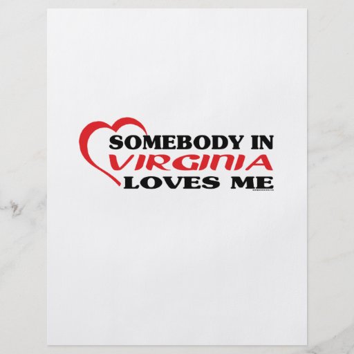 Somebody in Virginia Loves Me shirts Personalized Flyer