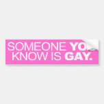 SOMEONE YOU KNOW IS GAY -.png Bumper Sticker