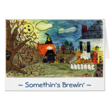 Somethin's Brewin' Greeting Cards