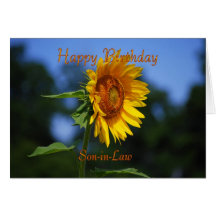 Son-in-Law Birthday Sunflower Card