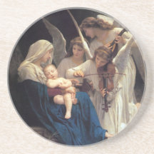 Song of the Angels by William Adolphe Bouguereau Drink Coaster