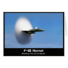Sonic Boom F-18 Hornet Greeting Cards
