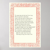 Sonnet # 10 by William Shakespeare Poster