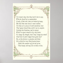 Sonnet # 10 by William Shakespeare Posters