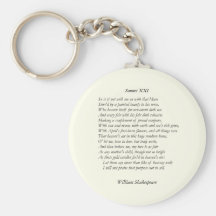 Sonnet # 21 by William Shakespeare Keychains