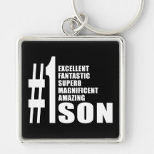Sons Birthdays Gifts : Number One Son Key Chains