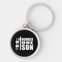 Sons Birthdays Gifts : Number One Son Keychain