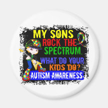 Sons Rock The Spectrum Autism Magnets