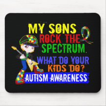 Sons Rock The Spectrum Autism Mouse Pads