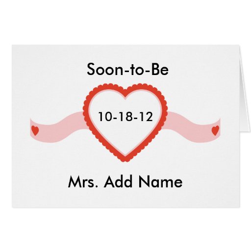 Soon-to-Be Mrs. T-shirts and Gifts Card