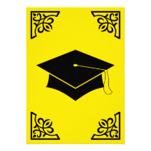 sophisticated graduation cap announcement