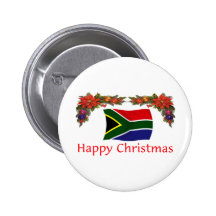 South Africa Christmas Pinback Button