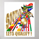 South Africa Qualifying Soccer Football Poster