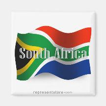 South Africa Waving Flag Magnet