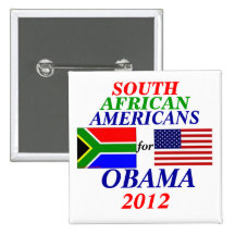 South African Americans for Obama Button