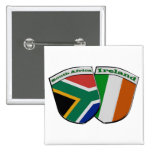 South African & Irish Flag Friendship Badges Button