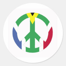South African peace sign Stickers