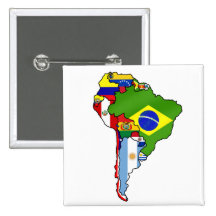 South American flags of South America Map Pin