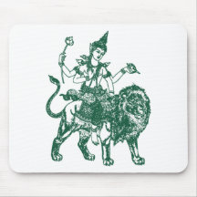 SOUTH EAST ASIAN SITTING BUDDHA ON LION MOUSE PAD