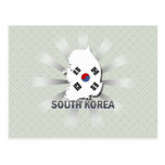 South Korea Flag Map 2.0 Postcards