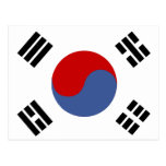 South Korea Flag Postcards