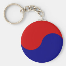 South Korean flag detail yin yang key chain