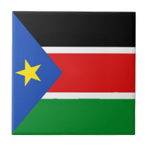 South Sudan Flag Ceramic Tile