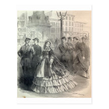 Southern belle, 1861 postcard