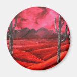 southwestern oil landscape painting fridge magnets