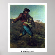 Sower By Millet (Ii), Jean-Francois Posters
