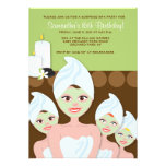 SPA Girls PARTY Birthday or Bridal Shower 5x7 Personalised Announcements