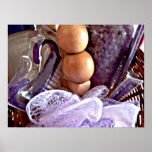 Spa home decor lavender bath salts posters