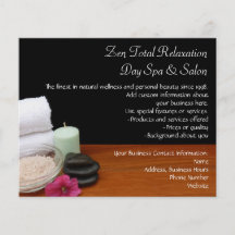 Spa/Massage/Pedicure Salon Scene Black/Colour Full Colour Flyer